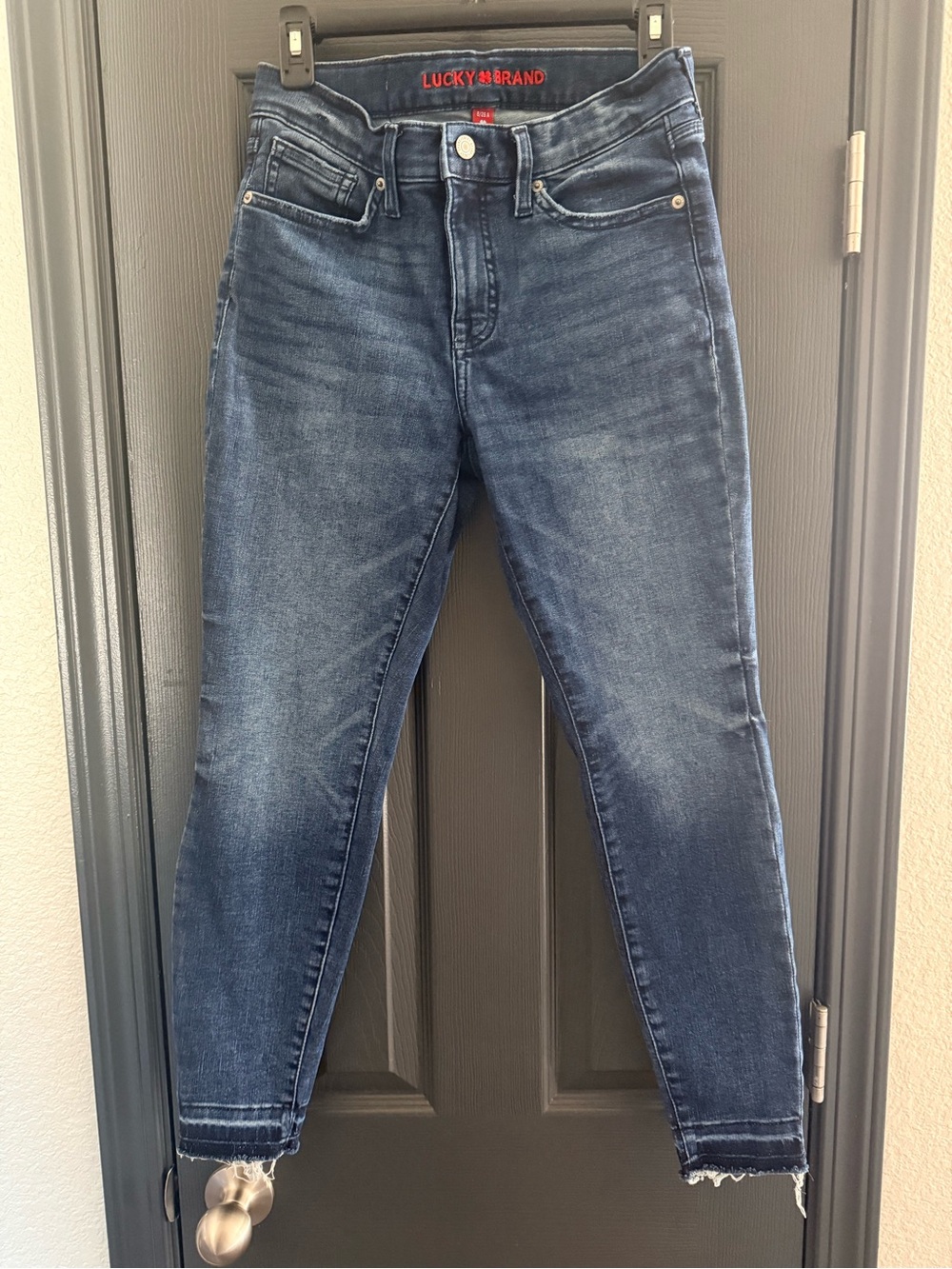 Lucky Brand Blue Denim Jeans with Red Logo